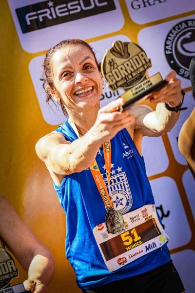 Atleta de Alegre, Mônica Keller conquista o 1º lugar geral na Corrida Hortiverdi