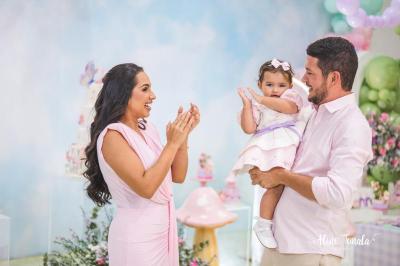 Luísa celebra 1 aninho em um lindo Jardim Encantado