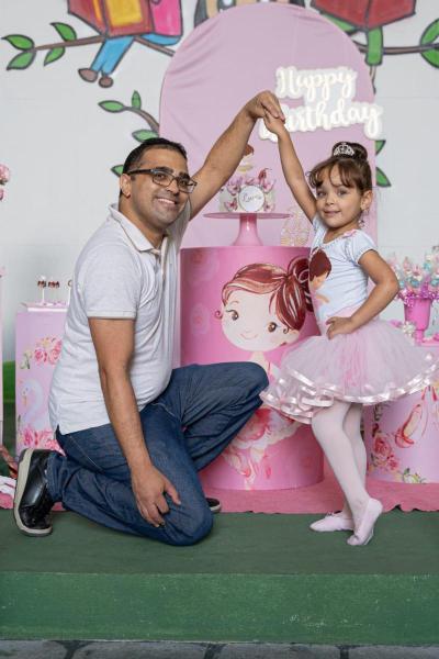 Luísa Damasceno fez 4 aninhos com o tema "A Bailarina"