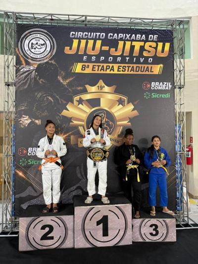 Sofia Rangel Laurente conquista três pódios na 8ª Etapa Estadual de Jiu-Jítsu
