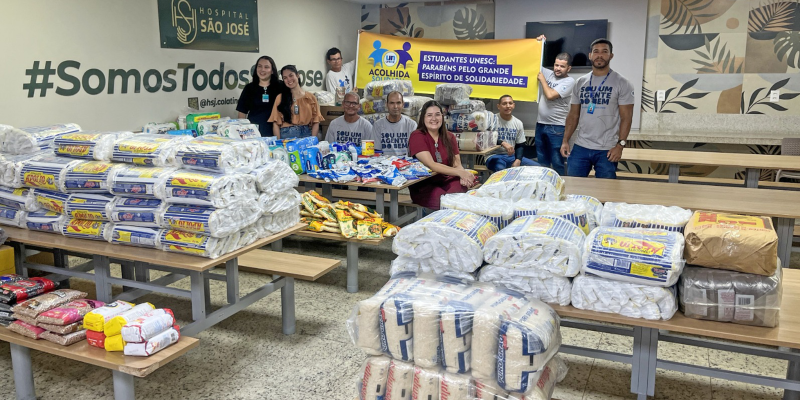 Acolhida Solidária do UNESC amplia impacto social com mais de 10 toneladas arrecadadas
