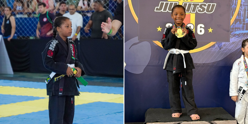 Atleta cachoeirense Maria Júlia, de apenas 6 anos, conquista ouro em competição estadual de Jiu-Jitsu, em Alegre Atleta cachoeirense Maria Júlia, de apenas 6 anos, conquista ouro em competição estadual de Jiu-Jitsu, em Alegre
