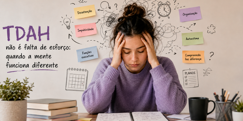 TDAH não é falta de esforço: quando a mente funciona diferente